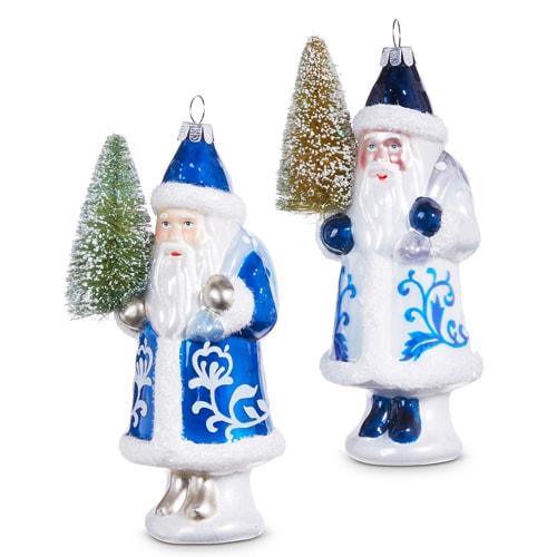 Ginger Jar Pattern Santa with Tree (Assorted)