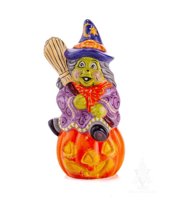 Happy Witch on Pumpkin