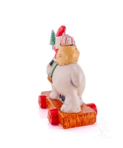 Traditional Santa on Polar Bear Pull Toy