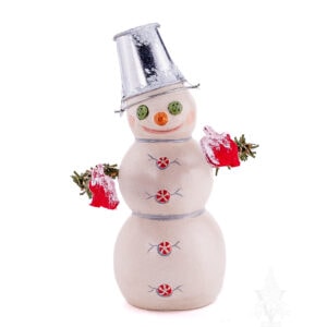 Snowman with Metal "Bucket Hat"