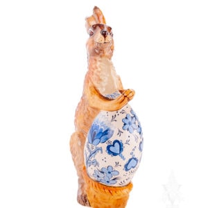 Rabbit with Delft Egg in Basket