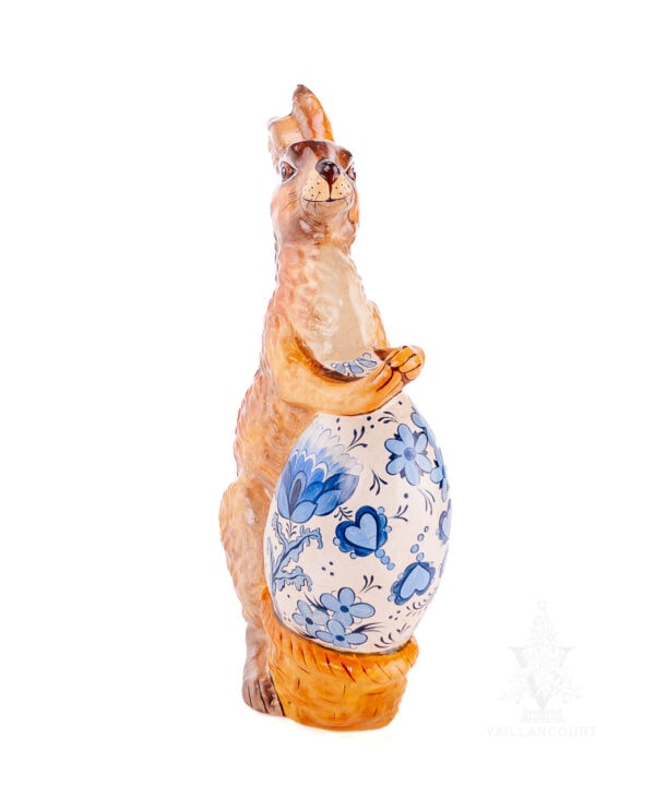 Rabbit with Delft Egg in Basket