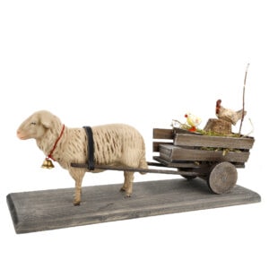 MAROLIN Easter Cart With Sheep, Hen, And Chicken