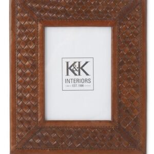 Frame Leather Bskt. Weave