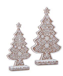 13" Frosted Gingerbread Trees (Assorted)