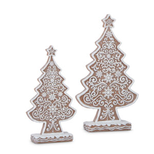 13" Frosted Gingerbread Trees (Assorted)