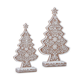 20" Frosted Gingerbread Trees (Assorted)