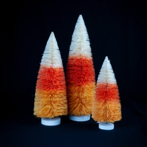 Candy Corn Bottle Brush Trees (Set of 3)