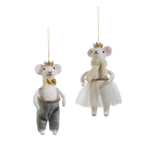 6.75" Crowned Mouse Ornament (Assorted)