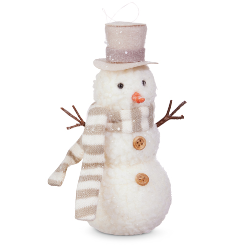 7" Whimsical Snowman Ornament