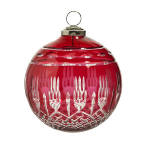 5" Red Etched Ball Ornament