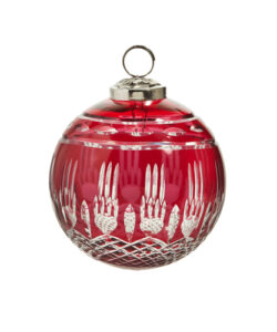 4" Red Etched Ball Ornament