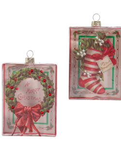 4.5" Vintage Christmas Wishes Disc Ornament