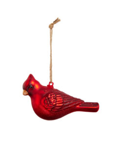 4" Glittered Cardinal Ornament