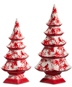 14" Red Chinoiserie Trees (Assorted)