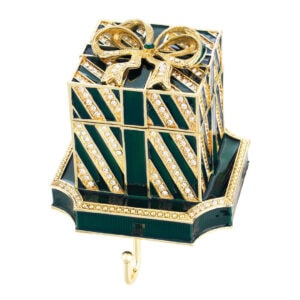 OLIVIA RIEGEL Green Gift Box Stocking Holder