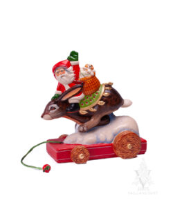 Santa on Rabbit Pull Toy