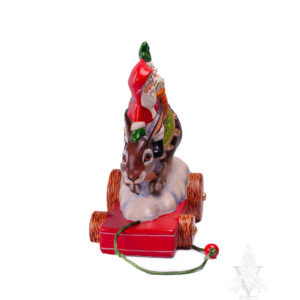 Santa on Rabbit Pull Toy