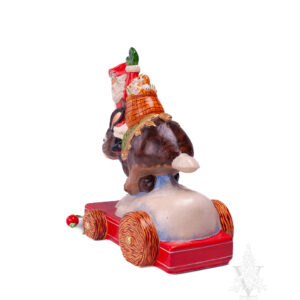 Santa on Rabbit Pull Toy