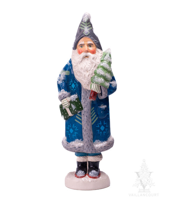 Blue Santa with Tree