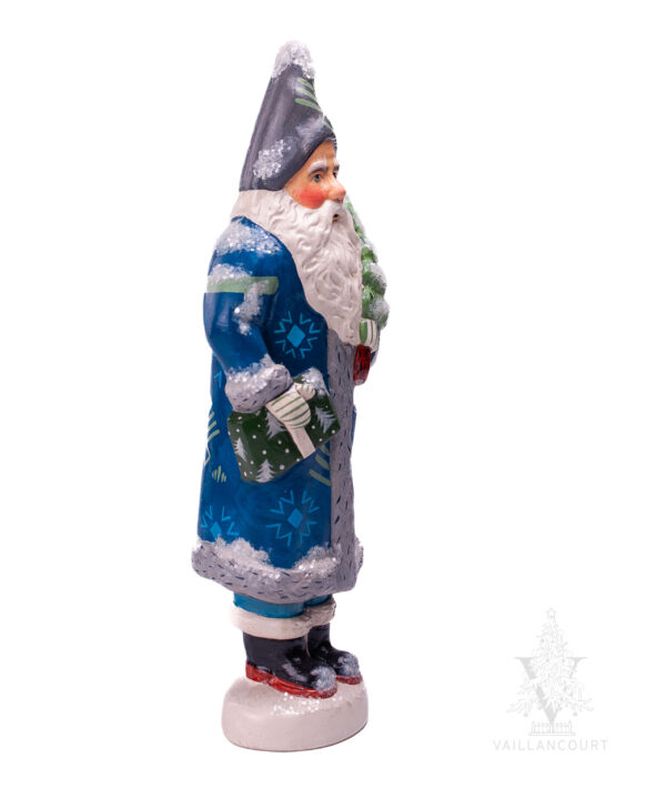 Blue Santa with Tree