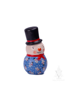 Top Hat Snowman in Blue Sweater