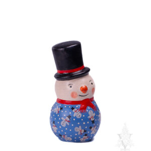 Top Hat Snowman in Blue Sweater