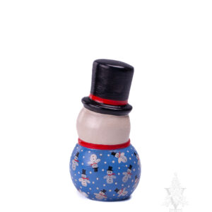 Top Hat Snowman in Blue Sweater