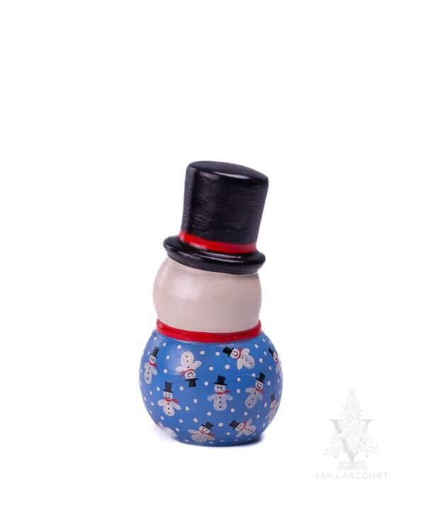 Top Hat Snowman in Blue Sweater