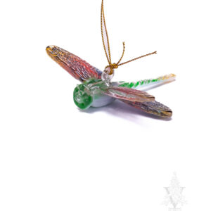 Dragon Fly Glass Ornament (Assorted Colors)