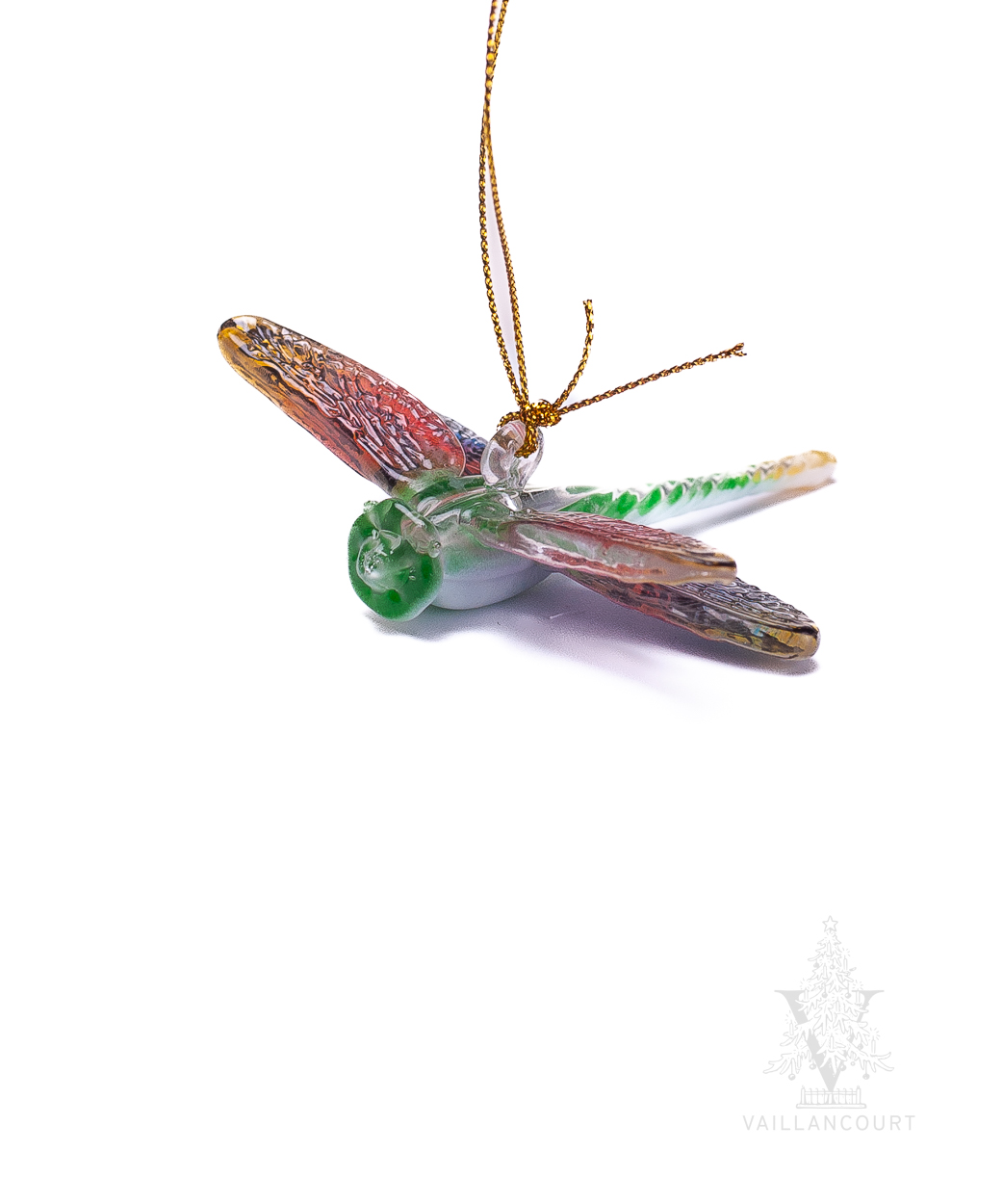 Dragon Fly Glass Ornament (Assorted Colors)