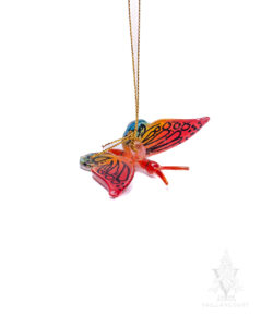 Bright Butterfly Glass Ornament (Assorted Colors)