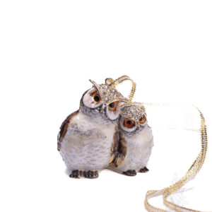 Jewel Ornament Owl Couple