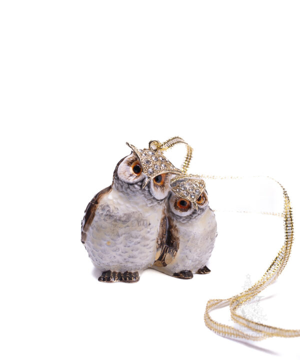 Jewel Ornament Owl Couple