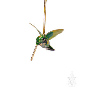 Mini Hummingbird Ornament Dark Green