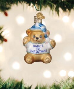 Baby Boy 1St Teddy Bear Ornament