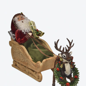 Byers S.C In Sleigh with Reindeer
