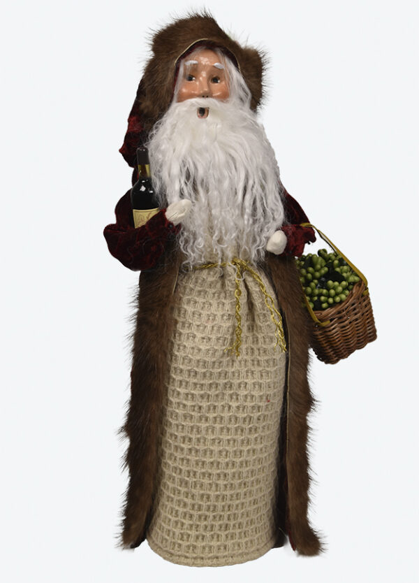 Byers Wine Santa with Basket Of Grapes 2025
