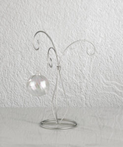 Ornament Stand 3 Arm Silver