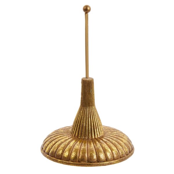 Finial Holder Resin Gold