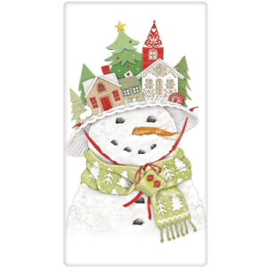Paper Hat Snowman Bagged Towel