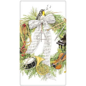 Music Wreath Bagged Towel