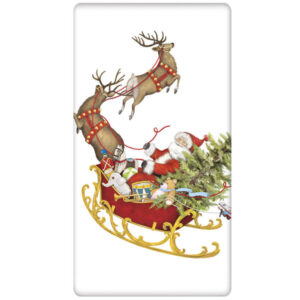 Santas Sleigh Bagged Towel