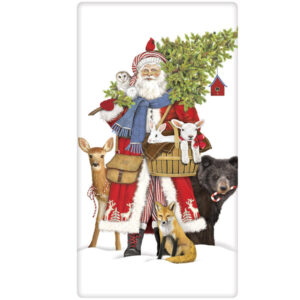Santa Woodland Bagged Towel