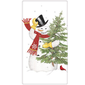 Snowman Tree Bagged Towel