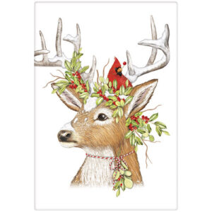 Cardinal Deer Bagged Towel