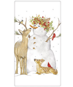 Snowman Deer Bagged Towel