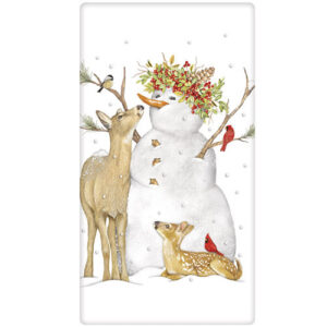 Snowman Deer Bagged Towel