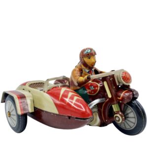 Collectible Tin Toy Motorcycle with Sidecard?