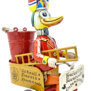 German Collectible Tin Toy Fireman Duck?